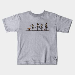 Spooky Halloween Scarecrow Family Kids T-Shirt